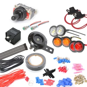 ATV UTV 4x4 Off Road Buggy Street Legal LED Turn Signal Kit 1-1/4" Light & Horn - Bild 1 von 12