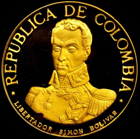 COLOMBIA 1969 ☆ 100 PESOS "SIMON BOLIVAR" ☆ BOYACA ☆ GEM PROOF ULTRA CAMEO ☆ Cover