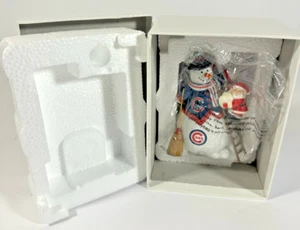 2012 Danbury Mint Chicago Cubs Spieltag Schneemann Weihnachtsschmuck in Box ~ Weihnachtsmann - Bild 1 von 9