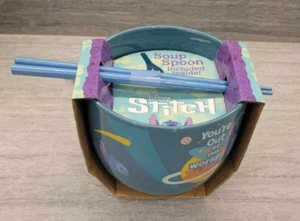 Disney STITCH (Du bist nicht von dieser Welt) Ramen Schüssel mit Essstäbchen & Löffel Set - Bild 1 von 4