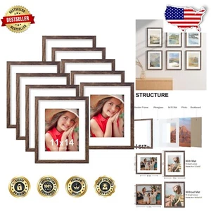 Modern Shatter-Resistant Picture Frame Set of 9 - Showcase Memories in Style - Picture 1 of 11