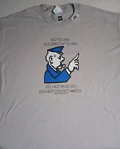 Hasbro Monopoly Ir a la Cárcel Camisa Gris Talla 2xl Camisa Retro Conjunto de Regalo - Imagen 1 de 5
