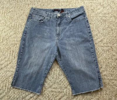 Vanilla Star Women's  Embroidered Denim Stretch Shorts Sz 20 (waist 34") - Image 1 of 4