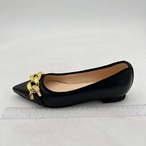FSJ Women’s Flats Comfortable Flats Shoes Office Slip on Pointed Toe Chain - Picture 1 of 7