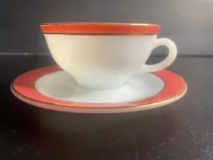 Vintage Pyrex Pink Flamingo Tea Cups and Saucers Set - Picture 1 of 6