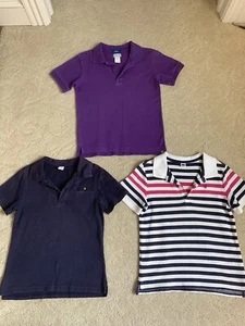 USED Boy’s Janie and Jack/Cotton BLUE Polo Shirts - size 6/7 - Picture 1 of 12