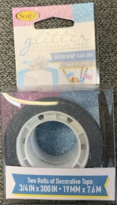 Seal-It Glitter Decorative Tape 2 Rolls 3/4”x 300” Blue Purple Craft Scrapbook - Picture 1 of 4
