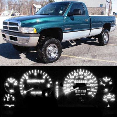 Lâmpadas de painel LED cluster medidor branco para 1994-1997 Dodge Ram 1500 2500 - Imagem 1 de 3