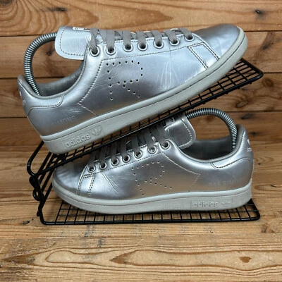 Adidas Trainers Womens UK 5 Stan Smith Raf Simons Metallic Silver Original Shoes - Image 1 of 4