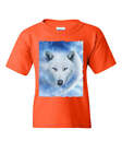 White Wolf Youth T-Shirt Wildlife Animal Moon Howl Nature Wolfpack Kids Tee