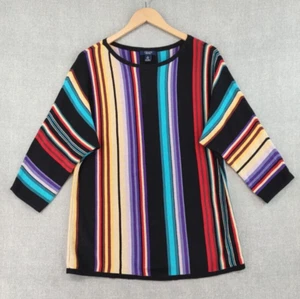 Chaps Ralph Lauren Sweater XL Knit Aztec Serape Stripe Tunic Southwest Bohemian - Picture 1 of 19
