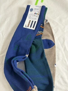 Life Is Good Crew Socks Mens 3 Pk Fits Shoes Sz 6-12.5 Blue/Brown/Green Outdoors - Picture 1 of 4