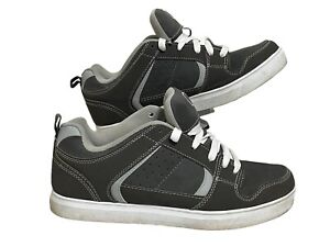 OP Ocean Pacific Skater Shoes Suede Leather Grey Gray Skate Sneakers Men Sz 10.5