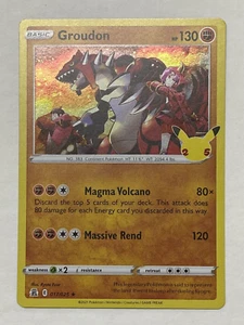 Pokémon TCG Celebrazioni Groudon 017/025 Holo Carta Pokémon Rara - Foto 1 di 4