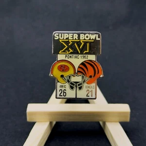 Super Bowl XVI Pin - 49ers Vs. Bengals - 1982 - Pontiac - Starline - NY - Picture 1 of 2