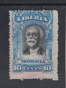 Liberia # F13 Color Proof On Paper in Blue (Scarce Full Gum) - Picture 1 of 1