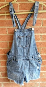 Jeans Shortalls Jrs Gr. M Overall Shorts Distressed ausgefranst 90er Y2K Style süß - Bild 1 von 8