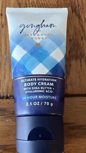 Bath & Body Works Gingham Body Cream Moisturizer Lotion Mini 2.5 Musk Peach  - Picture 1 of 3