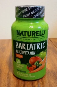 Naturelo Bariatric Multivitamin w/ Iron 60 Vegetarian Capsules Gluten-free - Picture 1 of 2