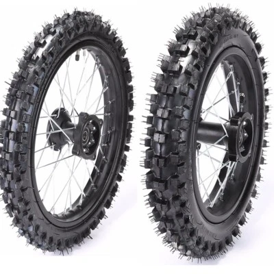 Rear 80/100-12 Front 60/100-14 Tire Rim Wheel Pit Bike CRF50 SSR 110 125cc 70cc