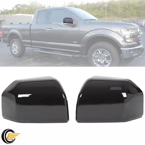 For 2015-2020 Ford F150 Truck Replacement Mirror Covers Cap Painted Glossy Black - Picture 1 of 12