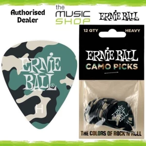 Ernie Ball Camouflage (Camo) Cellulose Guitar Picks, Heavy, 12 Pack - 9223 - Picture 1 of 4
