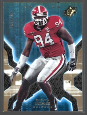 2007 SPX Football Gold Rookies #129 Quentin Moses-Raiders (537/699) - Image 1 of 2