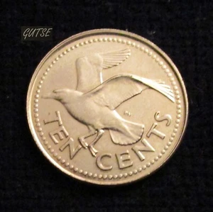 BARBADOS, 10 CENTESIMI 1995, TERN VOLA A SINISTRA, NON IN CIRCOLAZIONE. - Foto 1 di 2