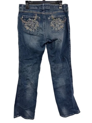 Wrangler Rock 47 Women’s Jeans Low Rise Size 9/10 x 32 Blue Denim - Image 1 of 4