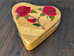 Vintage Prison-Made Wooden Heart Box – Maine State Correctional Facility –... - Picture 1 of 9