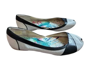 Vintage Diesel Melody Leather Ballet Flats Womens 7.5 y2k 2000s - Picture 1 of 8