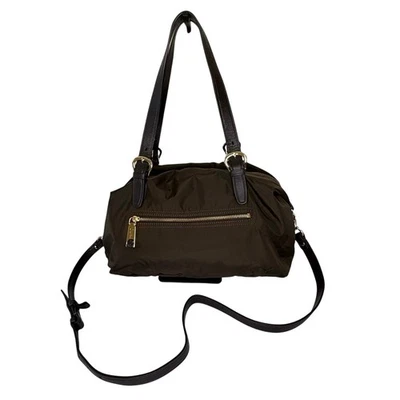 Cole Haan Nylon/Cuero Dos Vías Bolso de Mano Cartera Bolso de Hombro | Marrón Clásico Foto 1 de 4