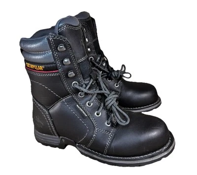 Caterpillar Women Echo Waterproof Steel Toe Work Boot Size 6.5 Black P90899 - Image 1 of 4