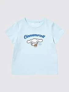 Sanrio Characters x UT UNIQLO T-shirt Cinnamoroll KIDS Japan LIGHT BLUE - Picture 1 of 4