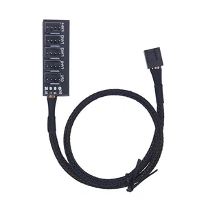 5 Way PWM Fan Adapter 5 Port 4Pin PWM PC Cooling Fan Controller Power Distribute - Picture 1 of 8