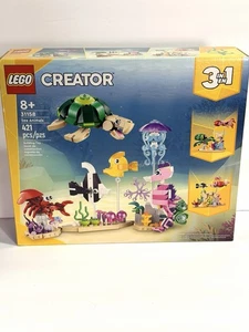 Lego Creator Animales Marinos Juego de Construcción 3 en 1 421 piezas Tortuga Pez Cangrejo Jalea 31158 - Imagen 1 de 8
