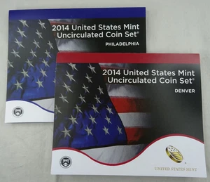 2014 P & D US Mint Set Uncirculated 28 Coins OGP Original Mint Packaging - Picture 1 of 5