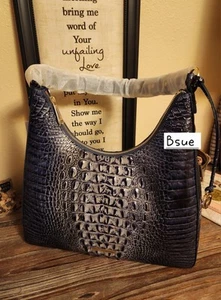 NWT Brahmin Tabitha Melbourne- Twilight Blue Ombre Leather Shoulder Bag - Picture 1 of 4