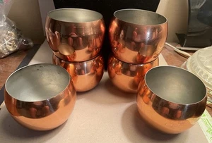 Vintage Kupfer 6er Set Roly Poly Moscow Mule Tassen - Bild 1 von 3