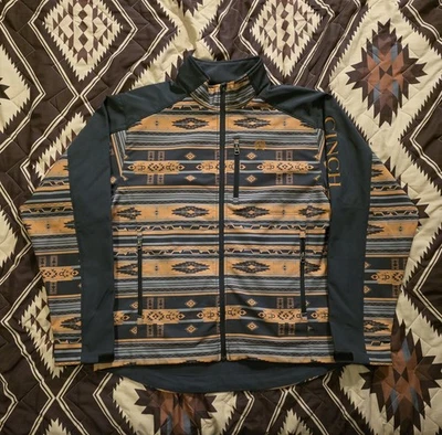 Cinch Bonded Jacket Full Zip Soft Shell Aztec Print Western Men's Size XL - Image 1 of 4