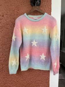 Primark Youth Girls Tye Dye Star Sweater Colorful Size 10-11 Soft - Picture 1 of 4