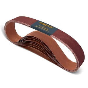 2x42 Aluminum Oxide Sanding Belts, 10PK, 80 Grit 2 x 42 Sanding Belts for 2x4... - Picture 1 of 7
