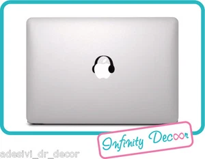Adesivo "Cuffie" Mac Book Pro/Air 13 - Stickers "headphones" for apple macbook - Bild 1 von 1