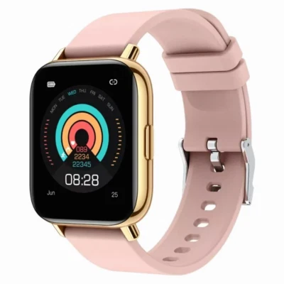 Luxus Smartwatch P32 Damen Uhr Fitnesstracker mit App für Android + iOS | Rosa - Bild 1 von 2