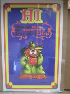 HI my name is Fred I'm a perverted poster vintage 1973 black light 20363 - Picture 1 of 5