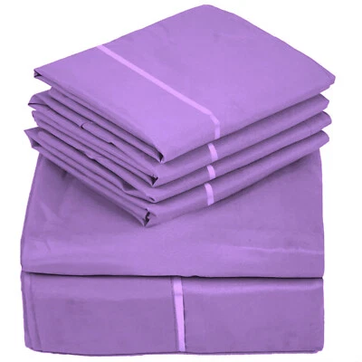 Dorm Room Sheet Set - 4 Piece Bamboo Sheet Set - Twin XL - Soft - Deep Pockets - Image 1 of 2