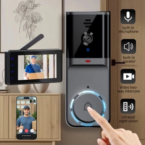 Security Wireless Smart Doorbell Two-Way Intercom Video Camera Door Bell Chime - Picture 1 of 16