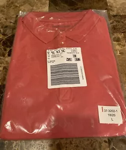 Woman Within Womens Plus Size 18/20 L Short Slv Polo Tunic Desert Rose Pink NOS - Picture 1 of 7