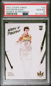 2021 COURT KINGS AUSTIN REAVES WORKS IN PROGRESS PSA 10 LA LAKERS RC