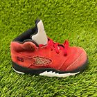 Nike Air Jordan 5 Retro Boys Size 8C Red Athletic Shoes Sneakers 440890-600